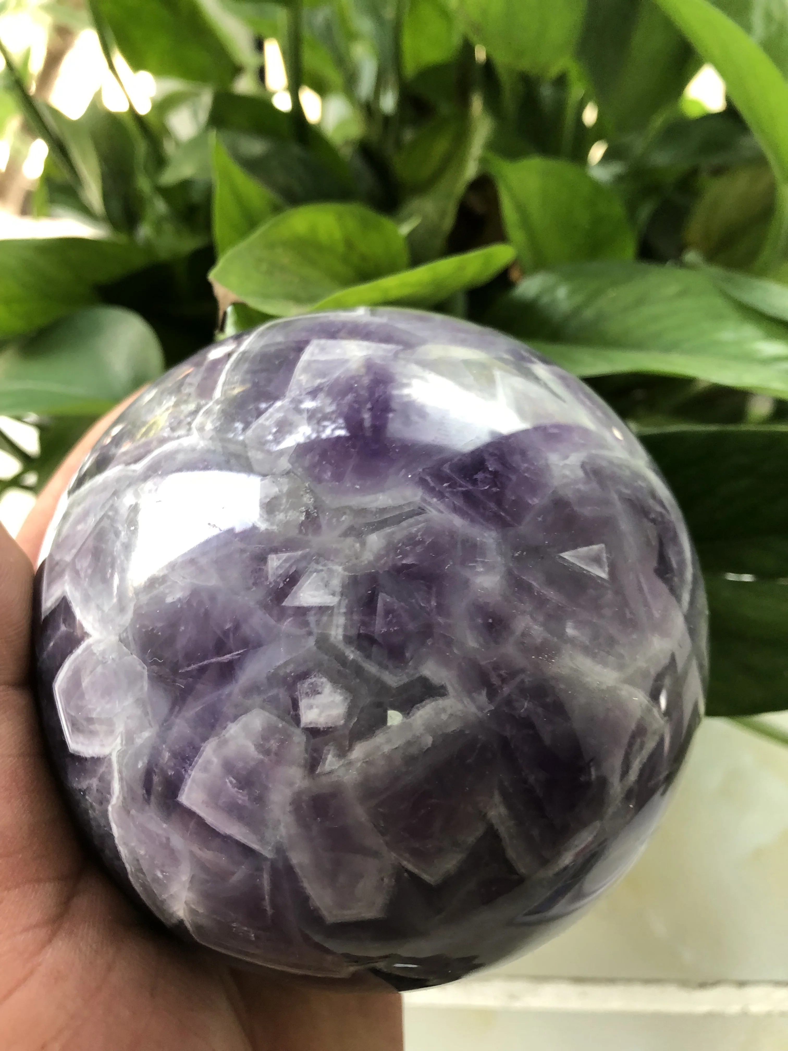 1Pcs Natural Dream Amethyst Ball Decoration Birthday Gift Fortune Town House Opening Living Room Study Feng Shui Decoration