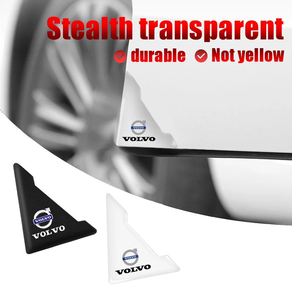 2/4 шт. угловая крышка автомобиля защитная наклейка на бампер для Volvo Rdesign AWD C30 C70 S40