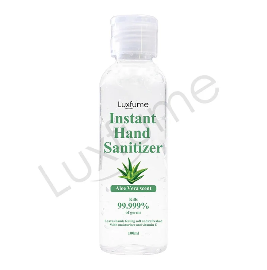 

Hot Sale 100ml Luxfume Aloe Vera Scent Instant Hand Sanitizer kills 99.999% of germs good smell fast delivery
