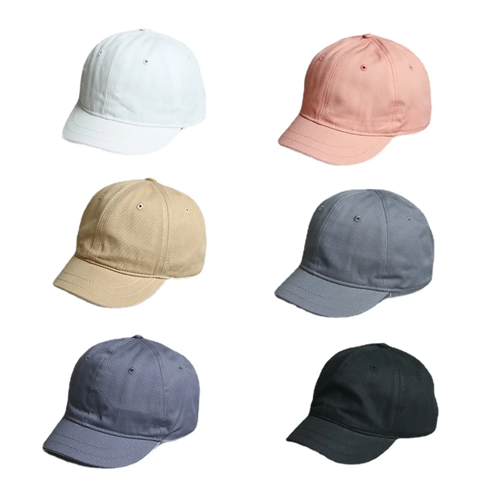 

Short Brim Baseball Cap Female Basic Version Solid Color Short Visor Hat Snapback Soft Top Small Edge Hat Male Fitted Cap Woman