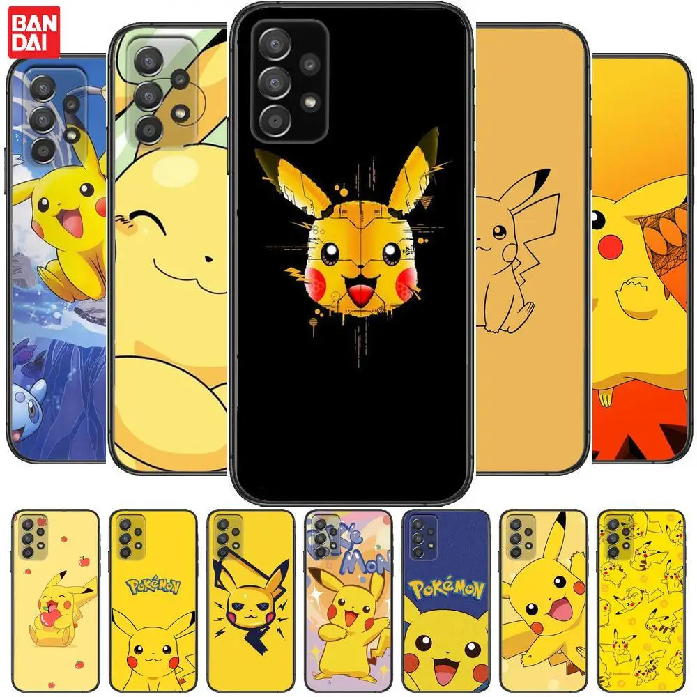 

cute pikachu Phone Case Hull For Samsung Galaxy A70 A50 A51 A71 A52 A40 A30 A31 A90 A20E 5G a20s Black Shell Art Cell Cove