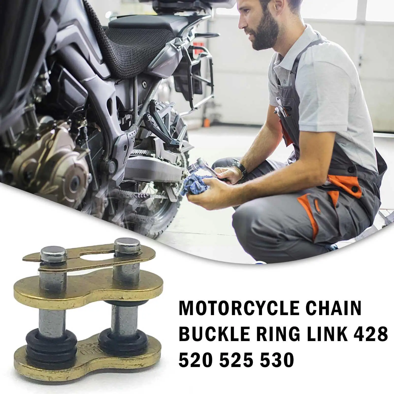 

Motorcycle Chain Buckle Ring Link 428 520 525 530 Heavy Chain Lock Link Connector Master Chain Connecting Joint O-Ring With U1D6