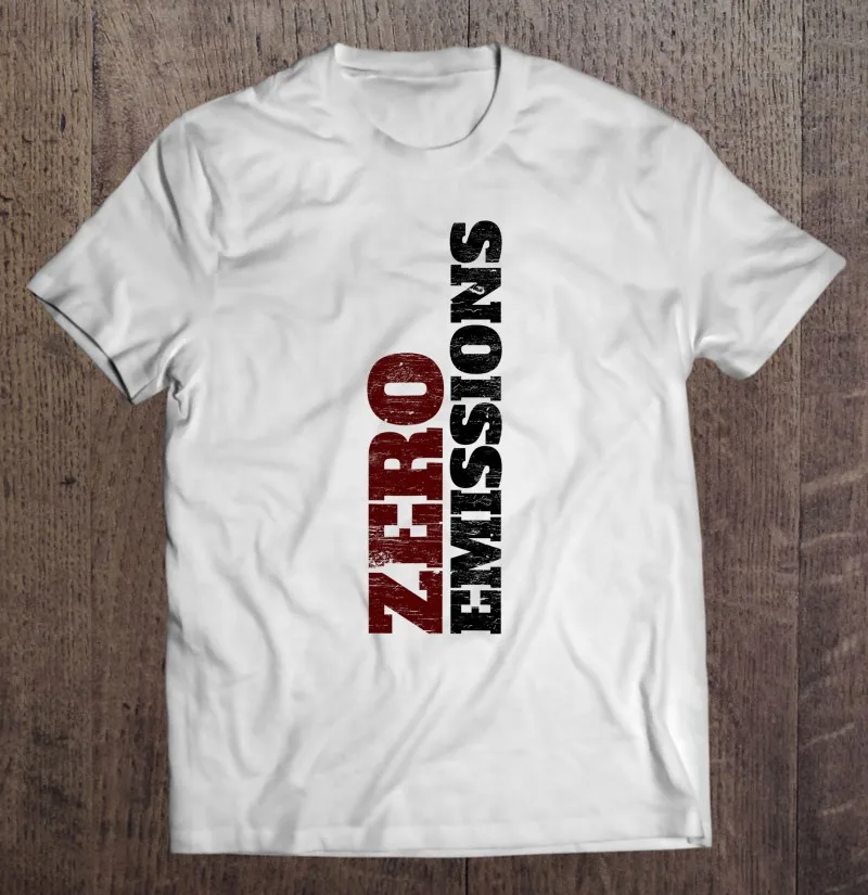 Футболка мужская винтажная тенниска с нулевыми выбросами электромобиля для