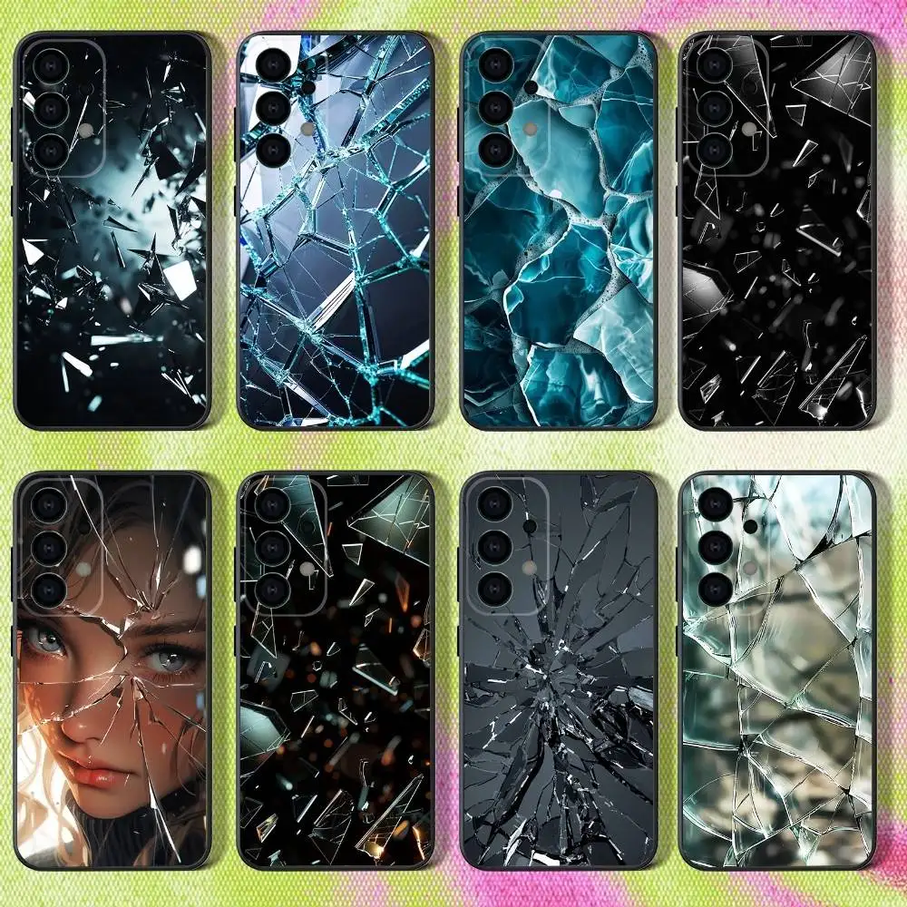 Фото Креативный чехол с изображением разбитого стекла для Samsung Galaxy S26 S21 S25 FE S24 S23 Ultra S20 S9 S22 Plus S10, TPU-накладка №1