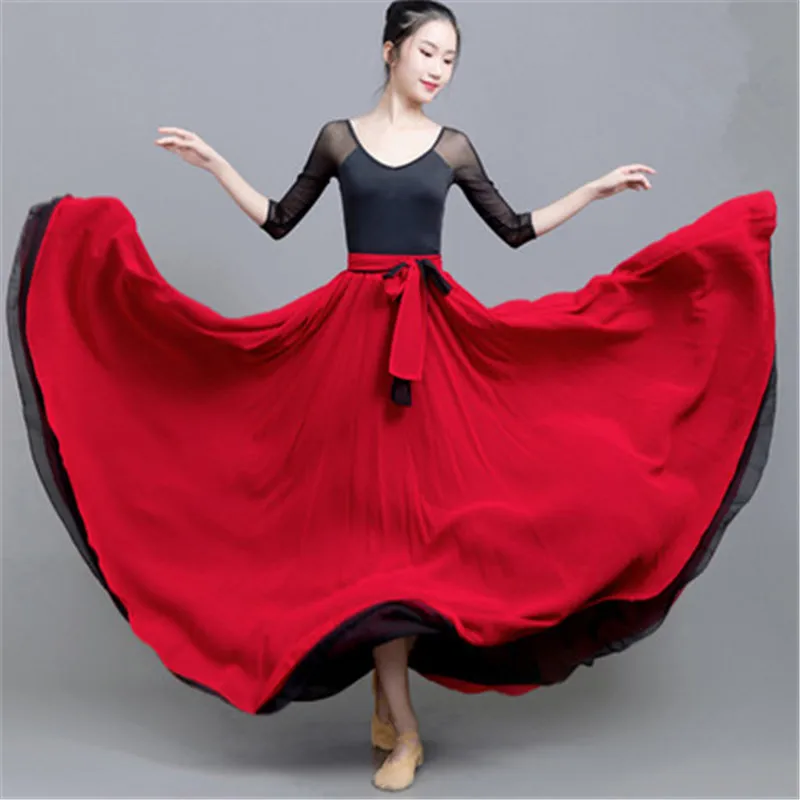 Женское Шифоновое Платье Фламенко с широкой юбкой красное квадратное тонкое