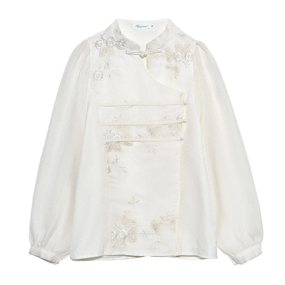 Новый женский ранний весенний дизайн в китайском стиле улучшенный топ с