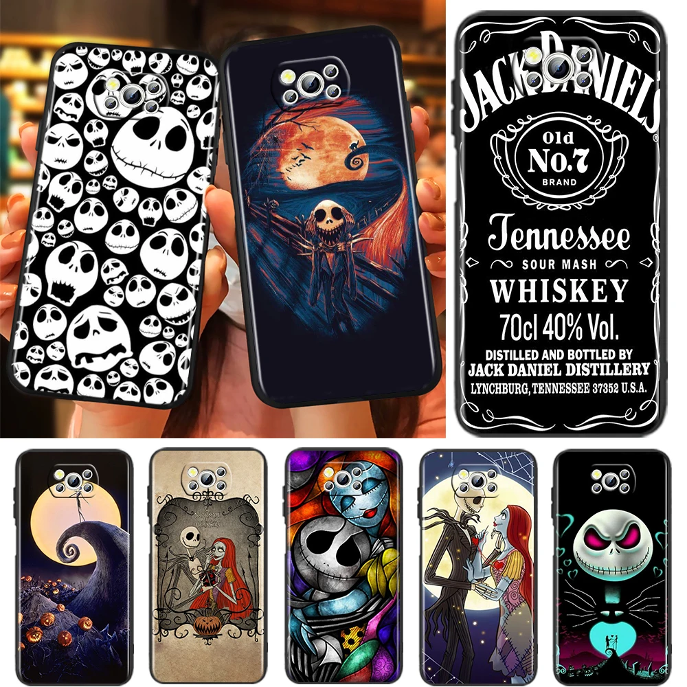 

Nightmare Christmas Jack Disney Case For Xiaomi Mi Poco X4 X3 NFC F4 F3 GT M5 M5s M4 M3 Pro C40 C3 5G Soft TPU Black Phone Cover