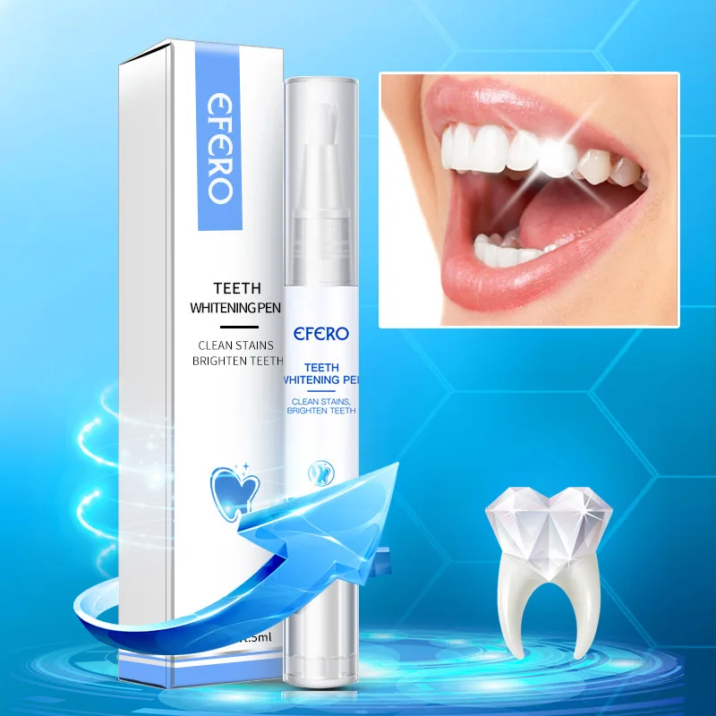 EFERO Whitening Teeth Pen Gel Serum Remove Tea Coffee Smoke Tooth Stains Oral Hygiene Care Dental Tools Brighten Tooth Pen 5ml