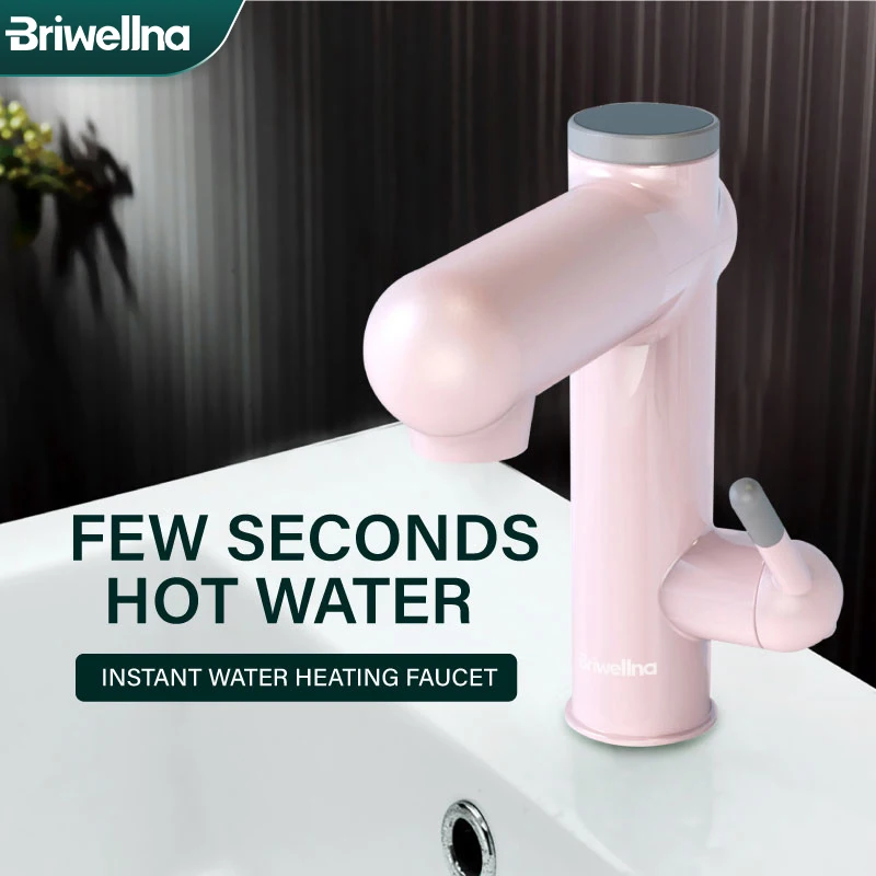 Briwellna Electric Water Heater Flowing Instant Hot Water Electric Faucet 2 in 1 Kitchen Tap Bathroom LED Digital Robinet