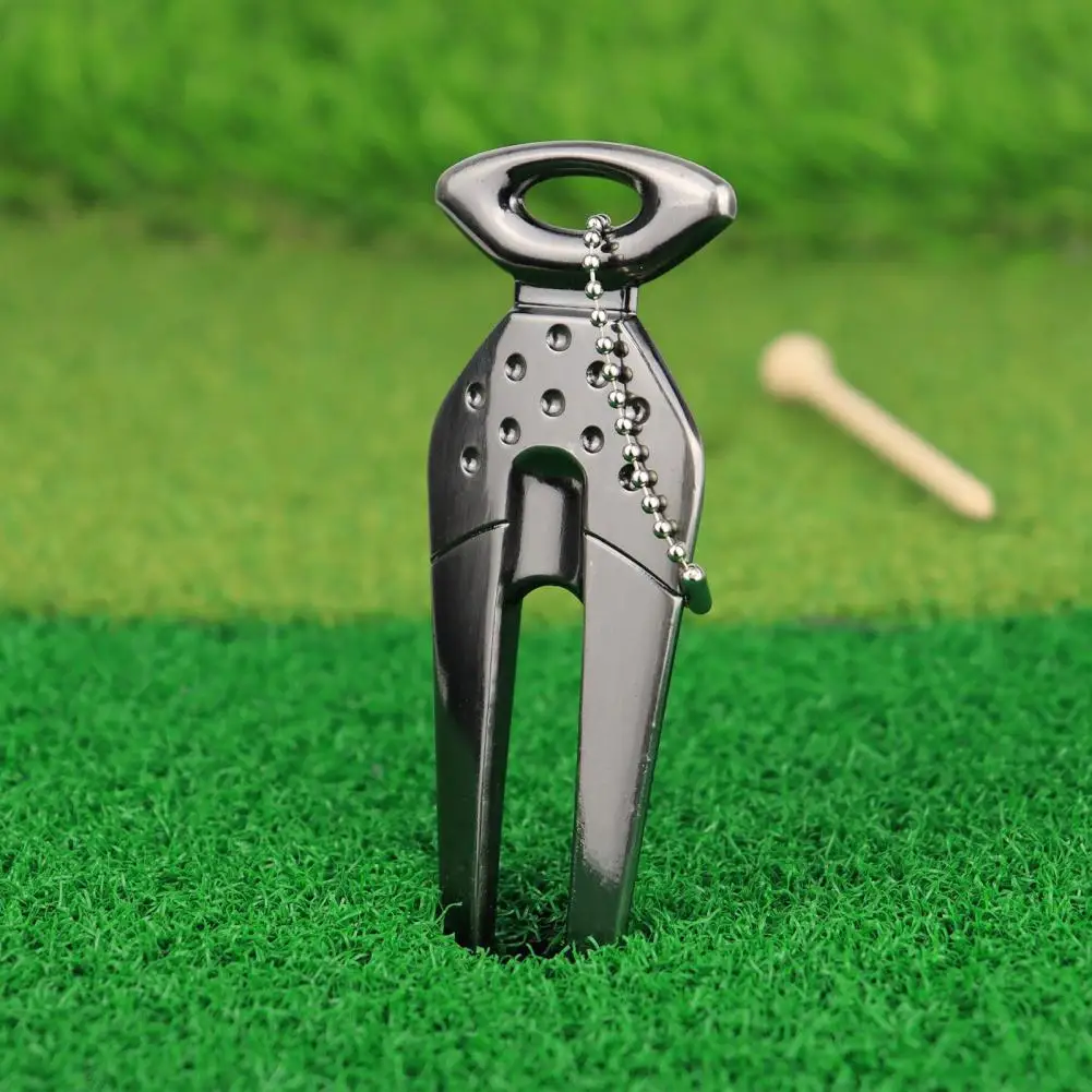 

Golf Divot Tool Reusable Mark Tool Zinc Alloy Golf Pitchfork Golf Training Aid Golf Divot Repair Tool Pitch Groove Cleaner