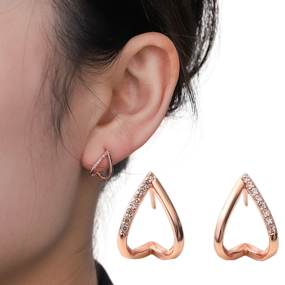 

2022 Trendy Love Trendy Stud Earrings for Women Fashion Jewelry Earrings Charming Rhinestone Earrings Girl Ear Stud Party Gift