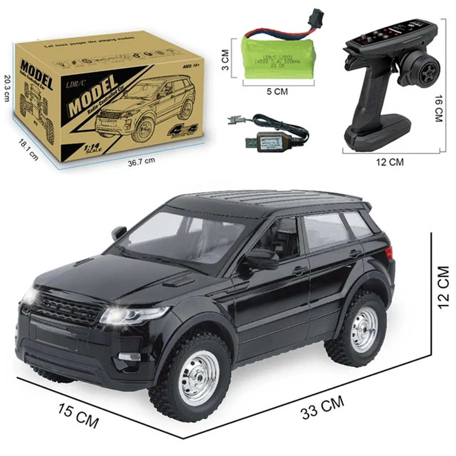 Фото 1/14 4x4 RC Гусеничный автомобиль 4WD с беспроводным управлением Модель внедорожников LDRC LD1299 Игрушечная модель автомобиля Световая система Уличные подарки №3