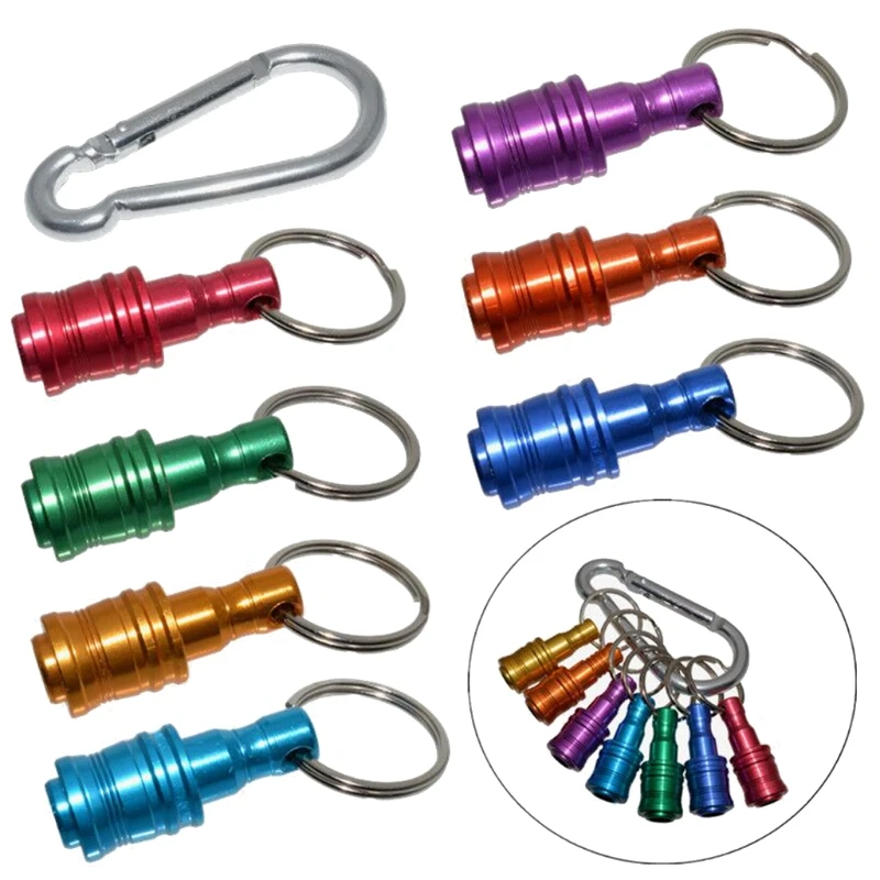 

1/4inch Hex Shank Screwdriver Bits Holder Extension Bar Keychain Screw Adapter Drill Change Hand-held Screwdrivers J2FA
