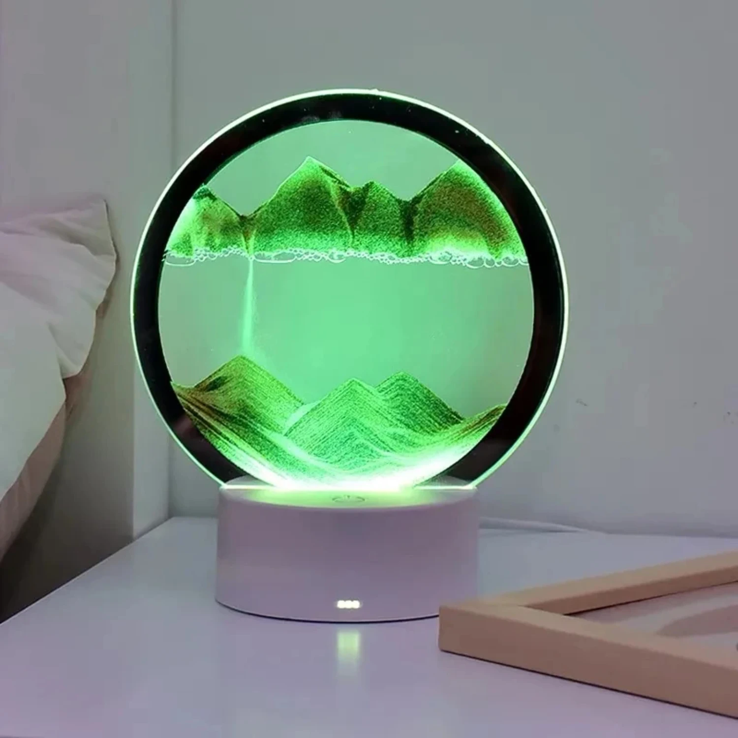 Креативный ночник Зыбучий песок 7 цветов 3D картина песком настольная лампа