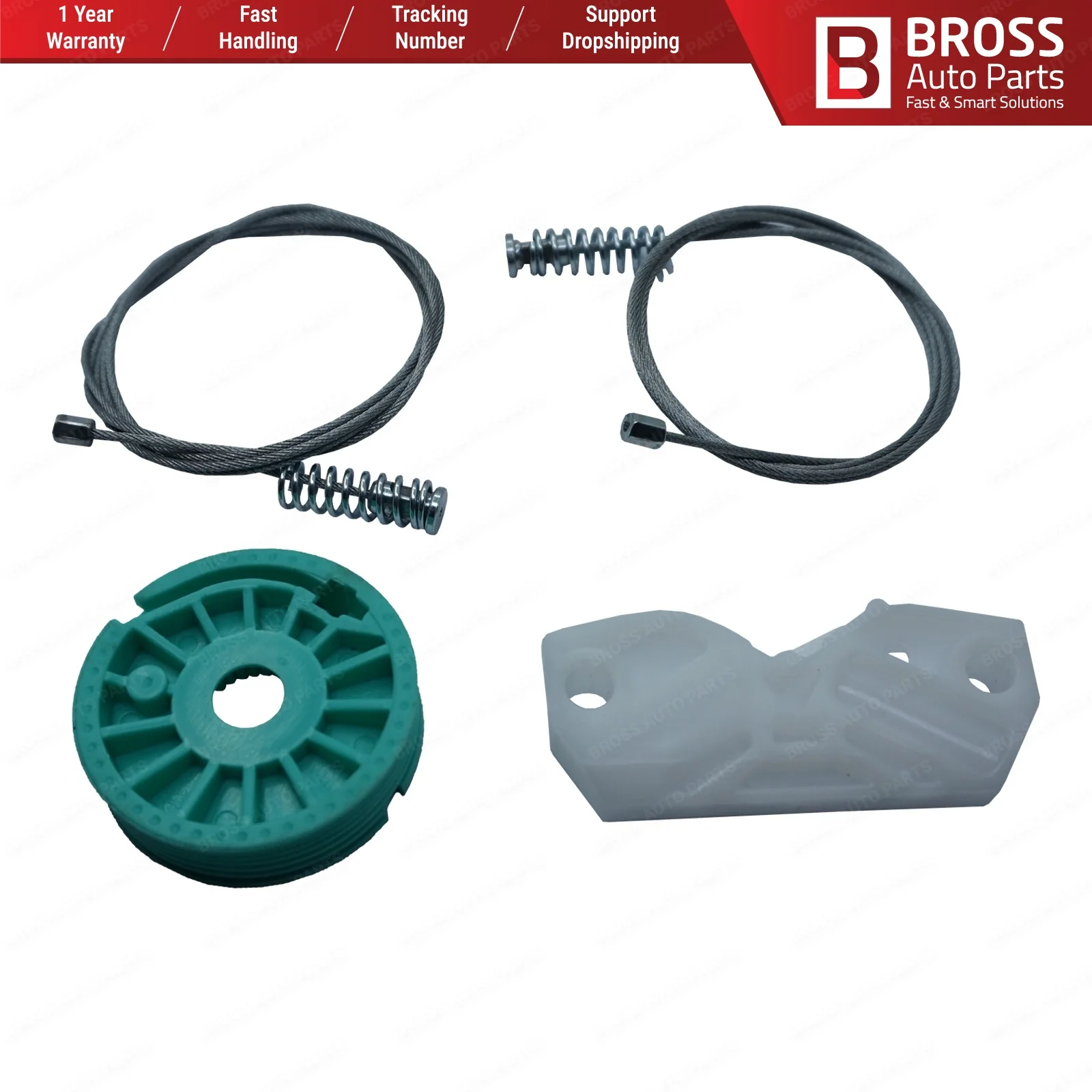 Комплект электростеклоподъемника Bross BWR1119 левая дверь заднего четверти для Mercedes