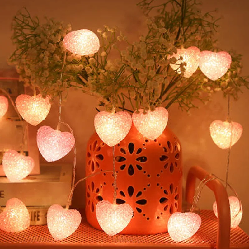 

1pc Romantic Led Love Shaped String Light Wedding Decoration Valentine's Day Confession String Light Party Decoration Light
