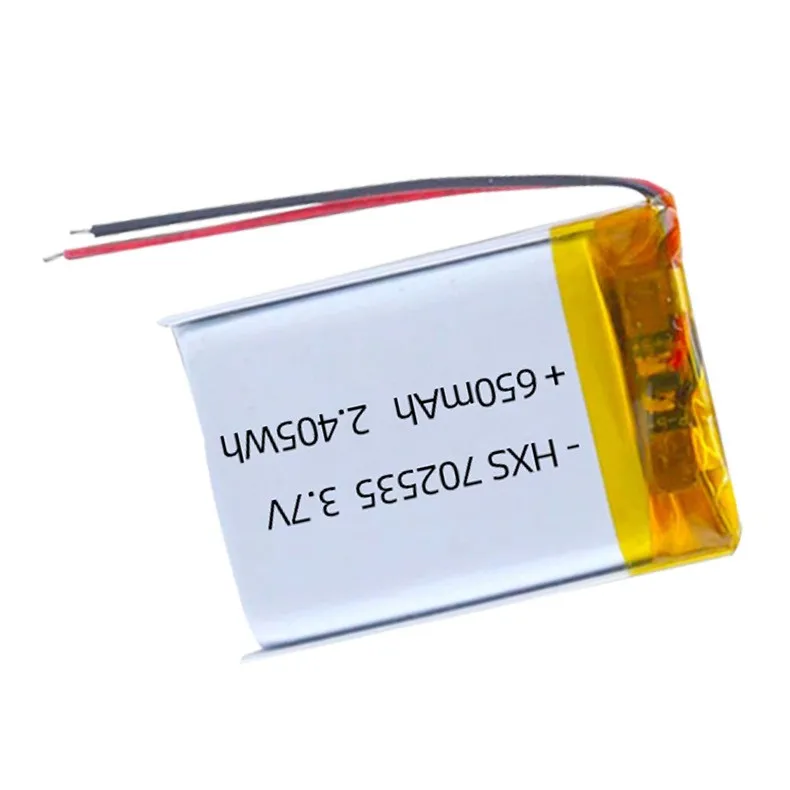 Полимерная литиевая батарея 702535 3 7 В 650 мАч перезаряжаемая игрушка косметическое