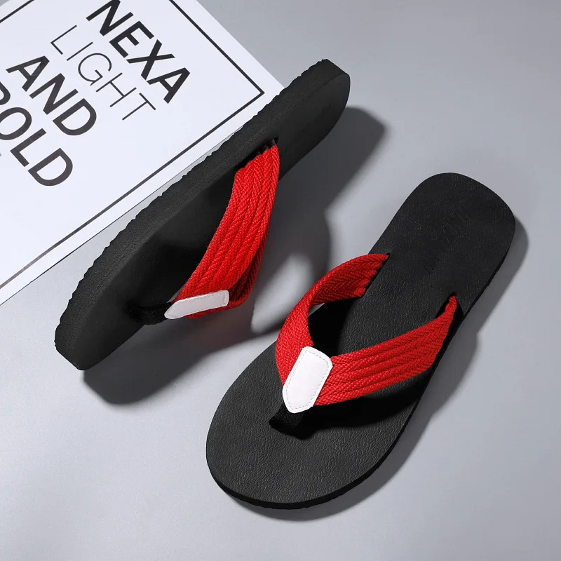

2022 Slippers Men Summer Flip Flops Beach Sandals Non-slip Casual Flat Shoes Slippers Indoor House Shoes For Men Outdoor Slides
