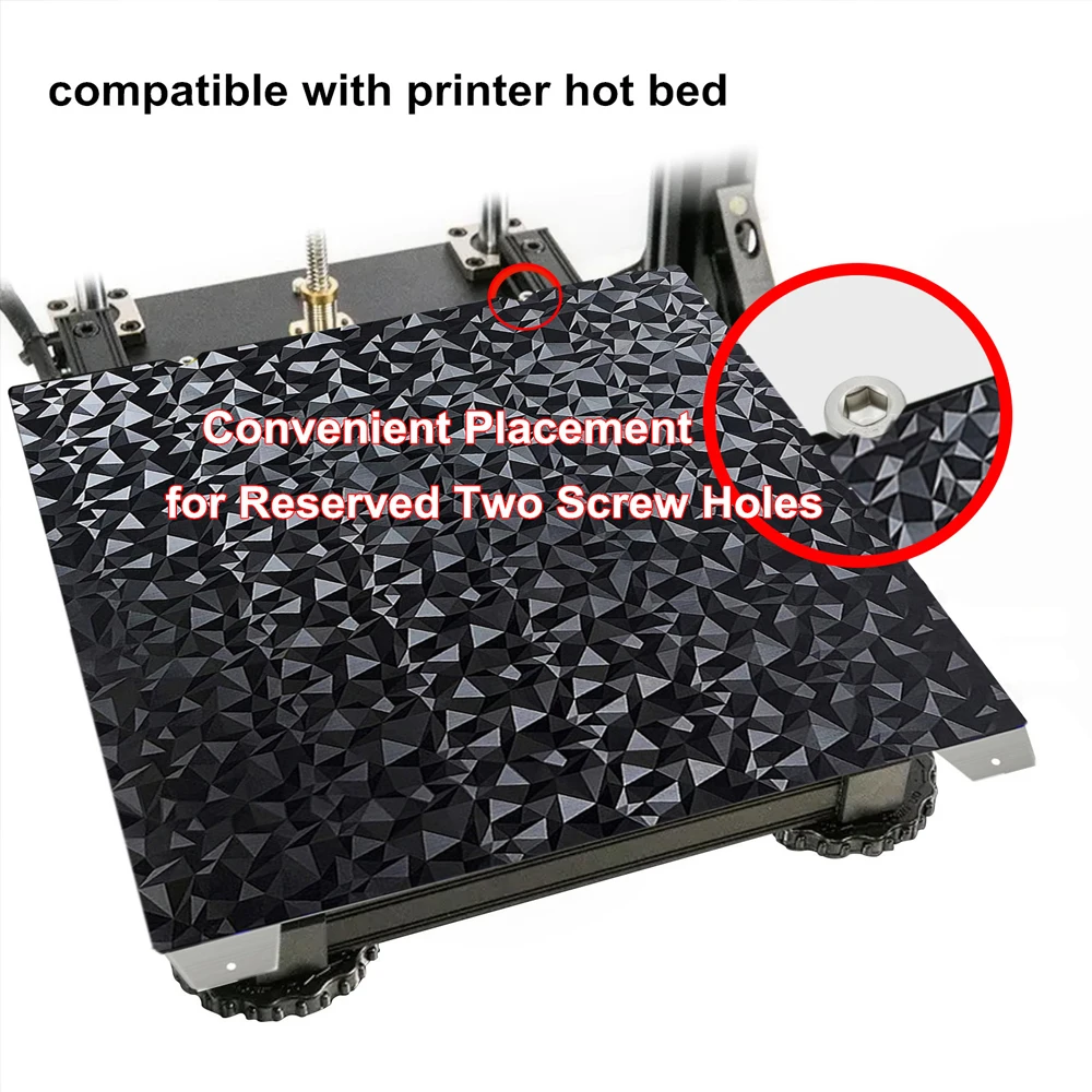 Фото Пластина PEI для Ender 3 V3 SE, Ender 3 V3 KE, Ender 3/5 S1 Pro, сборная пластина K1C с подогревом для Creality K1, Ender 3 V3 Лист PEI №4