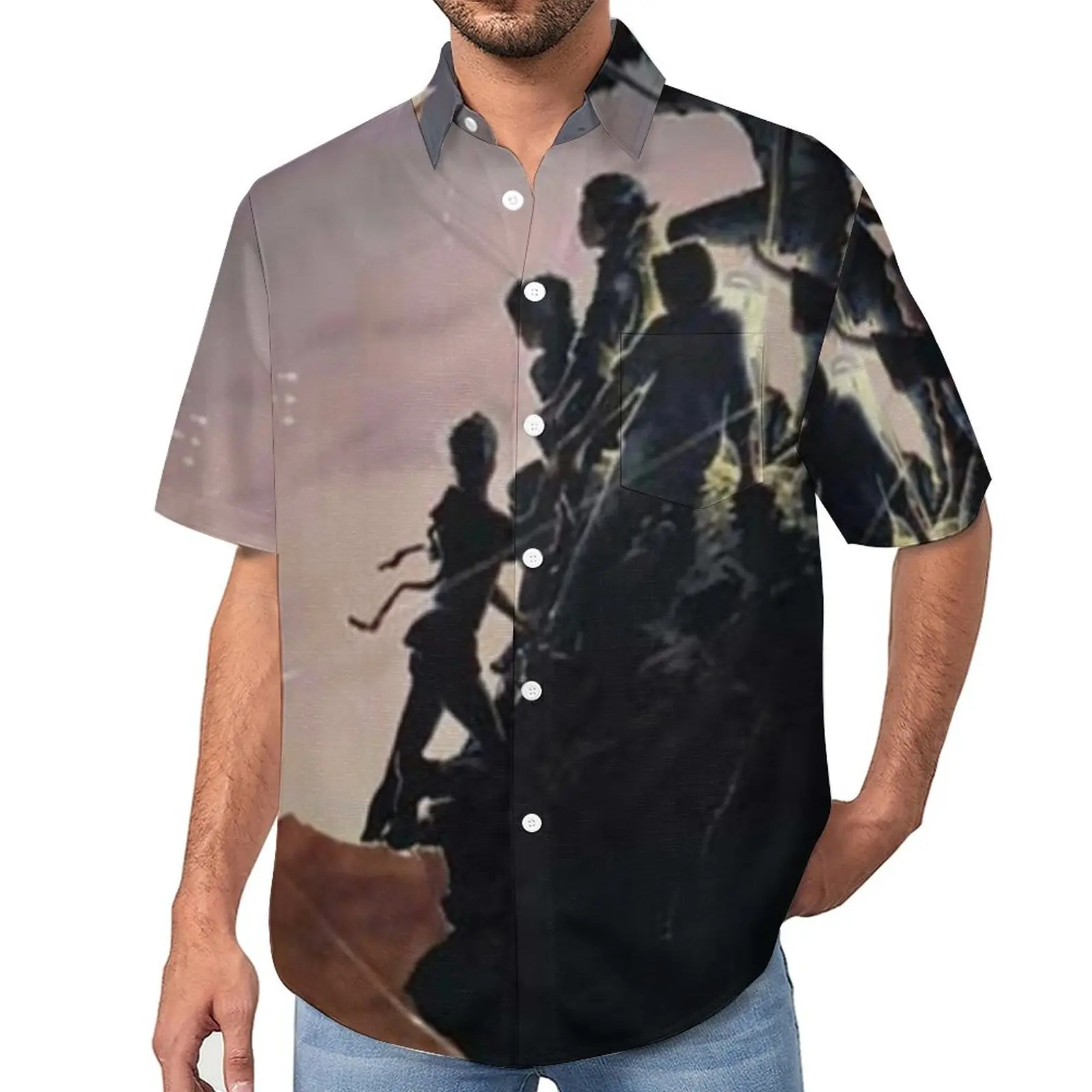 

The Goonies Casual Shirt 80s Movie Print Vacation Loose Shirt Hawaiian Retro Blouses Short-Sleeved Design Oversized Top