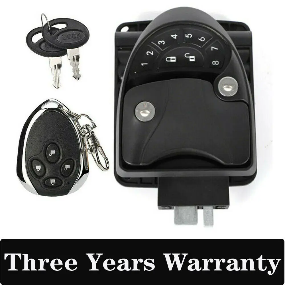 RV Keyless Entry Door Lock Latch Handle Knob Deadbolt Camper Trailer with Remote