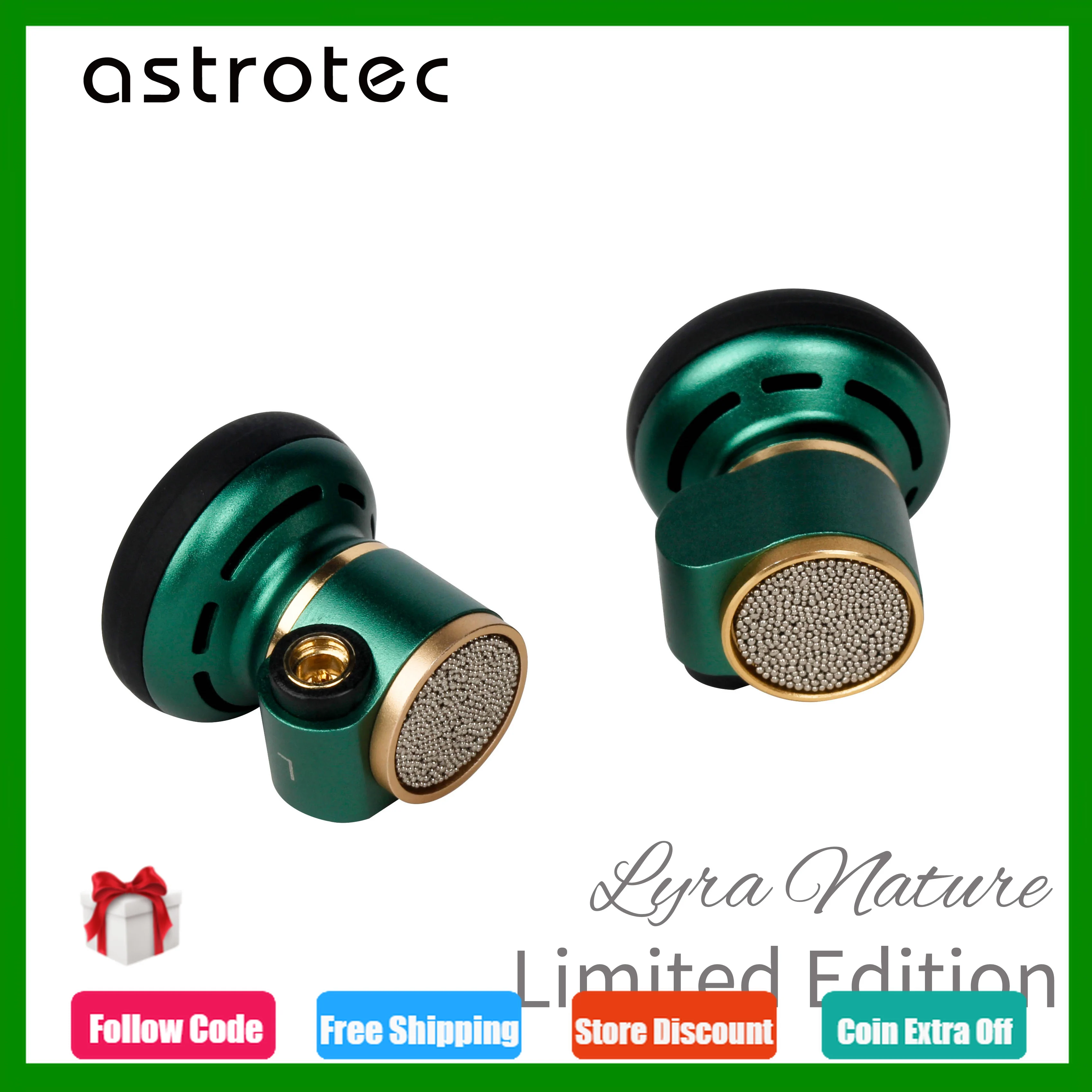 

Astrotec Lyra Nature Limited Edition MMCX Detachable High Resolution Earbuds