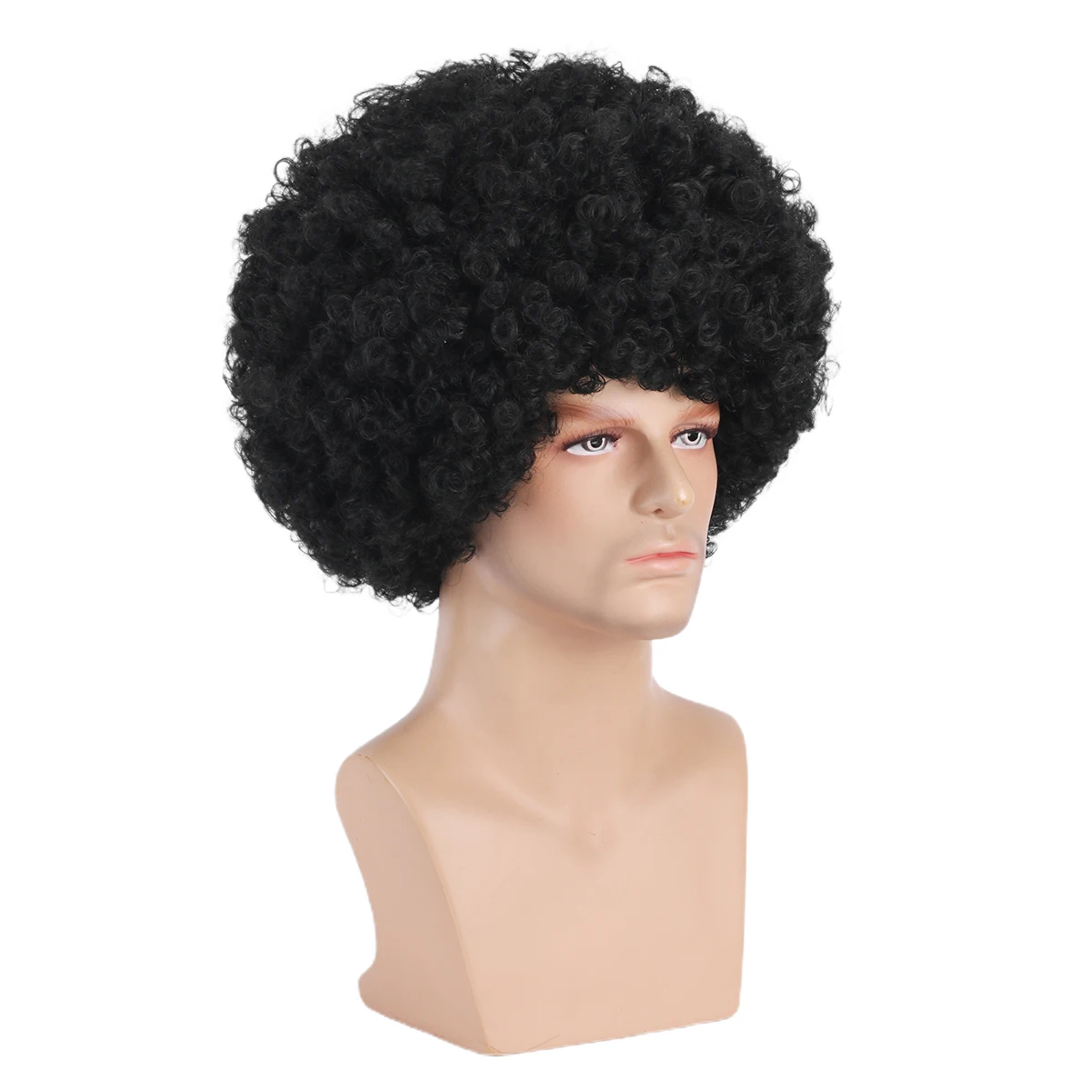 12-дюймовый Короткий Рулонный Мужской Синтетический Парик В Стиле Хип-хоп