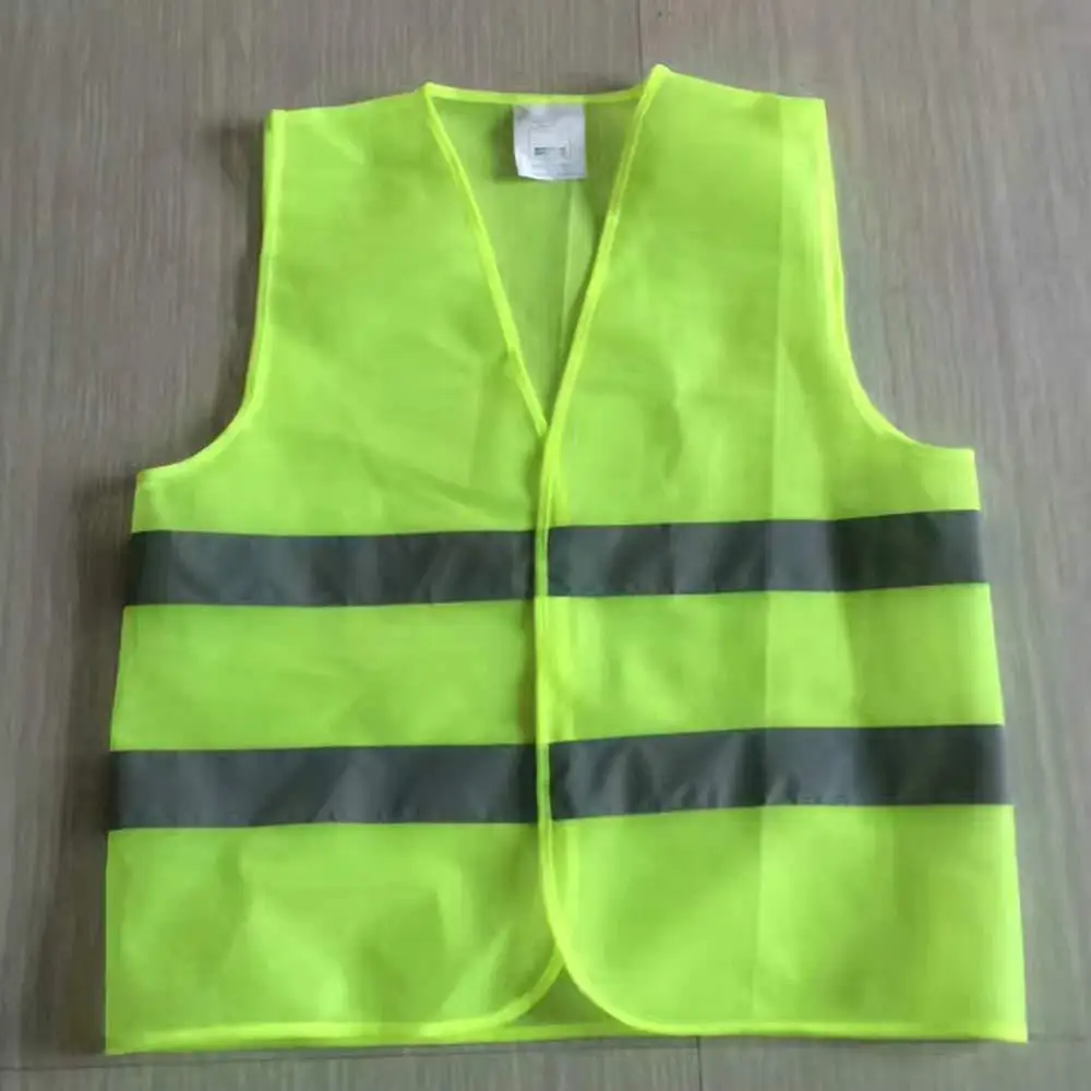 

Fluorescent Green Reflective Vest Sleeveless Tops Traffic Running Safety Reflector with Reflective Stripe Adults Sleeveless Vest