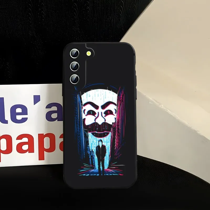 Черный чехол Mr Robot для телефона Samsung S22 S23 S30 S21 S20 S9 S10 S8 S7 S6 Pro Plus Edge Ultra Fe силиконовый