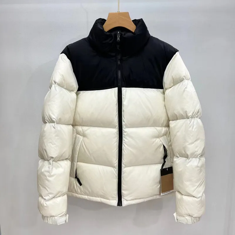 Down Jacket New Style Sports Men and Women Thickened Short Stand Collar Hooded Thermal Coat