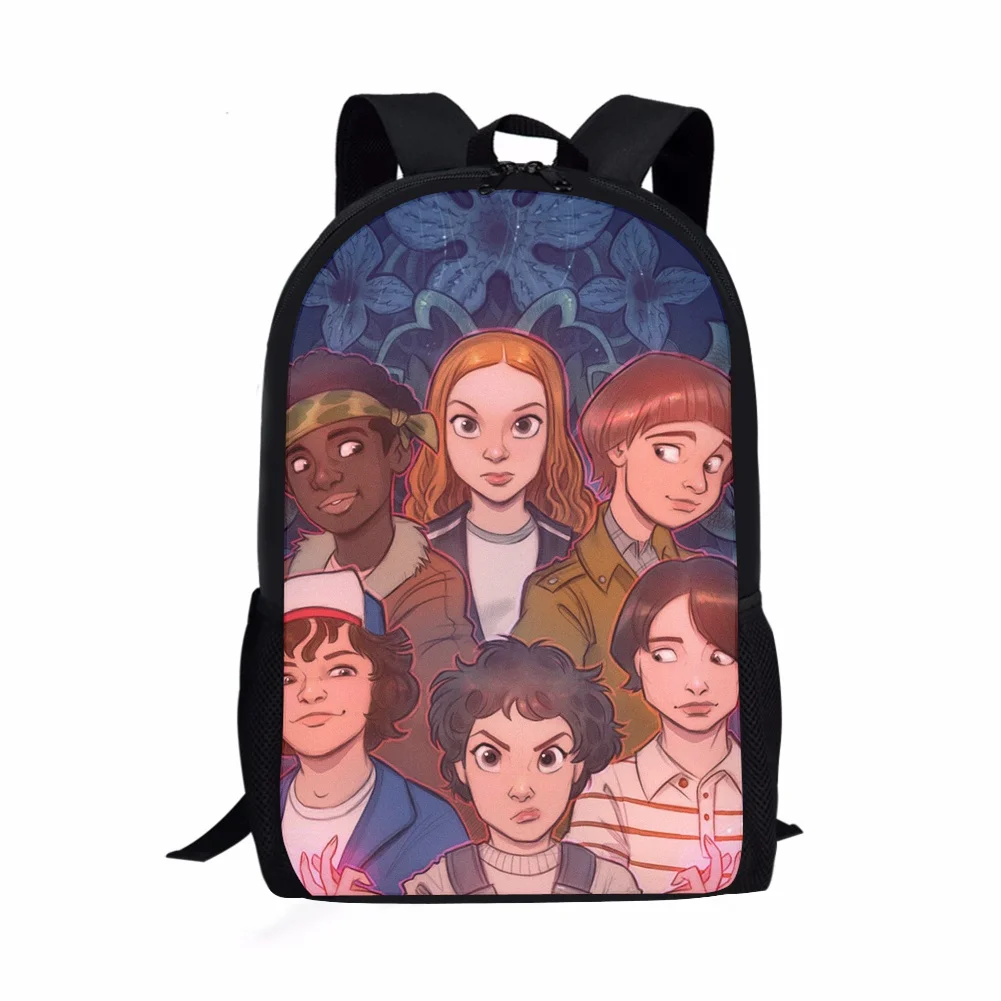STRANGER THINGS Print Backpack Portable Casual Outdoor Travel Children's Knapsack Durable Large Capacity School Bags for Girls