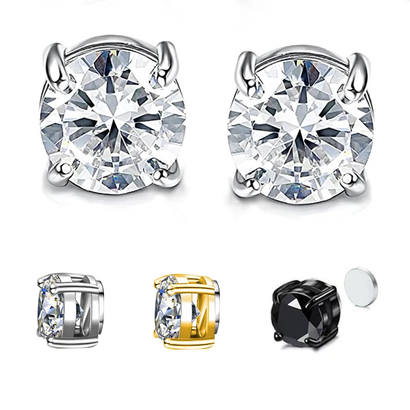 Серьги-гвоздики магнитные из хирургической стали 8 мм 1 шт. |