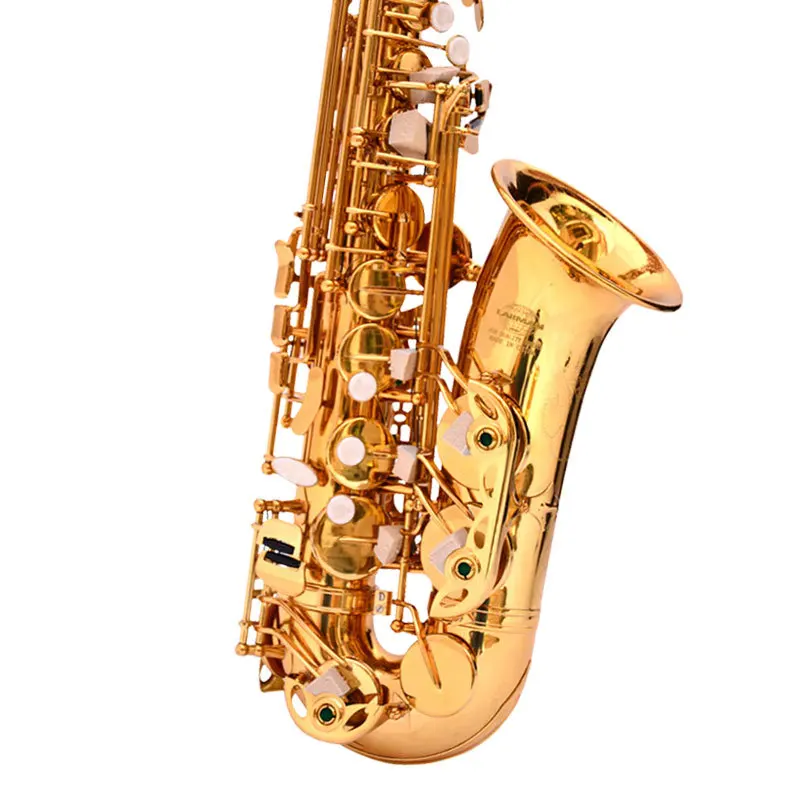 

Gold Lacquer Brass Alto Instrument Accessories Professional Eb OEM China Sax Saxophone Alto