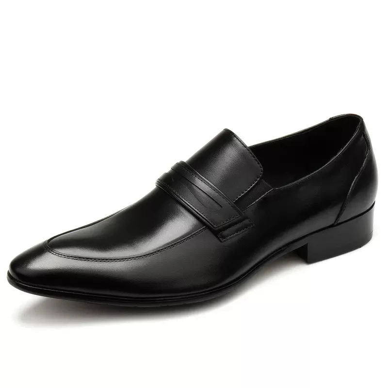 Туфли мужские классические из натуральной кожи мокасины ручной работы без