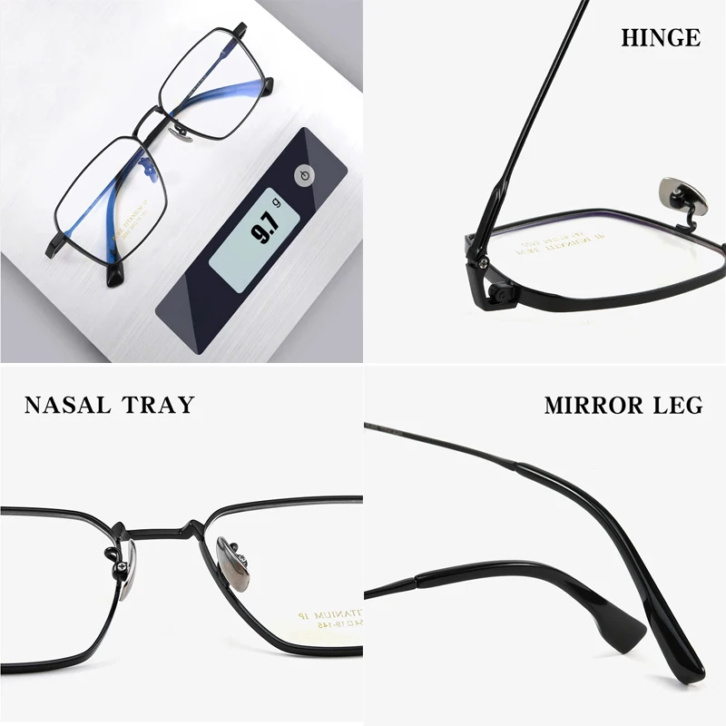 DOFTA чистая титановая оправа для очков близорукости Мужские квадратные очки Новые