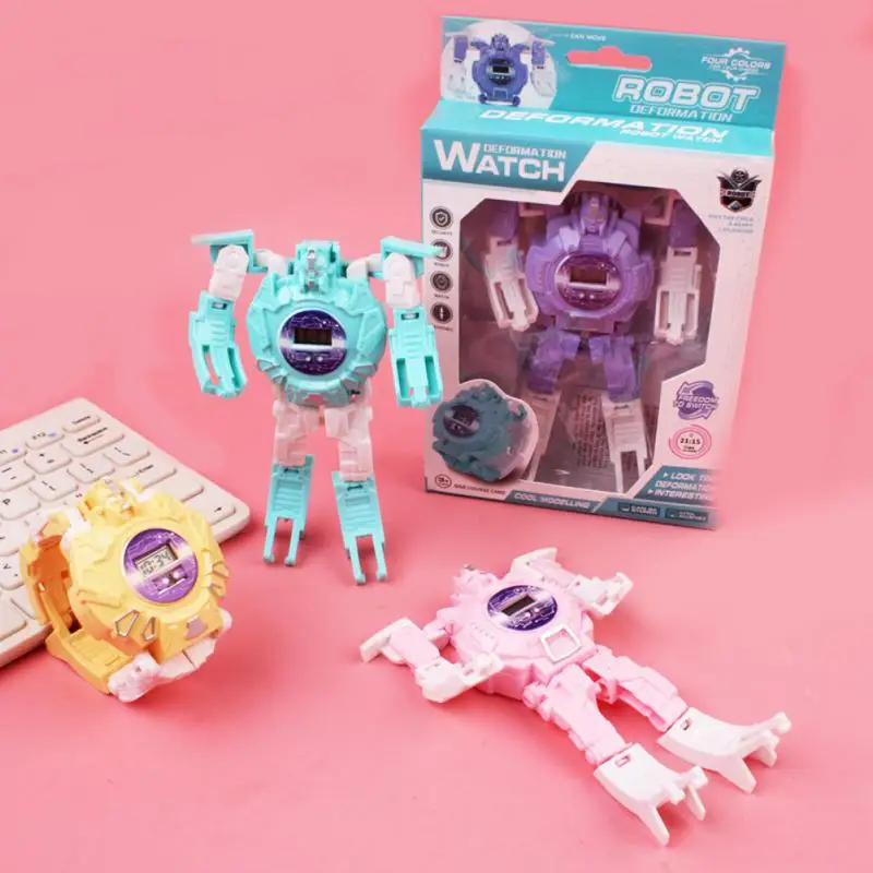 Оригинальные детские электронные часы-трансформеры с подсветкой |