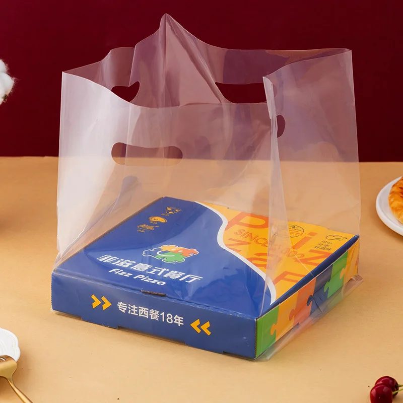 Прозрачный упаковочный пакет с ручкой 50 шт.