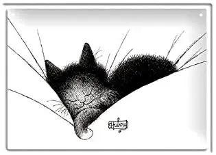 Французская винтажная металлическая вывеска 20x15 см кошка от duудал грос Додо
