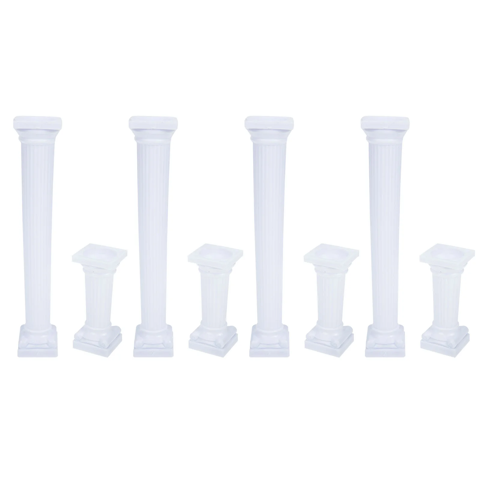 

8 Pcs Cupcake Greek Column Paper Cup Roman Column Cake Tiered Stands Plastic Wedding Cake Separator