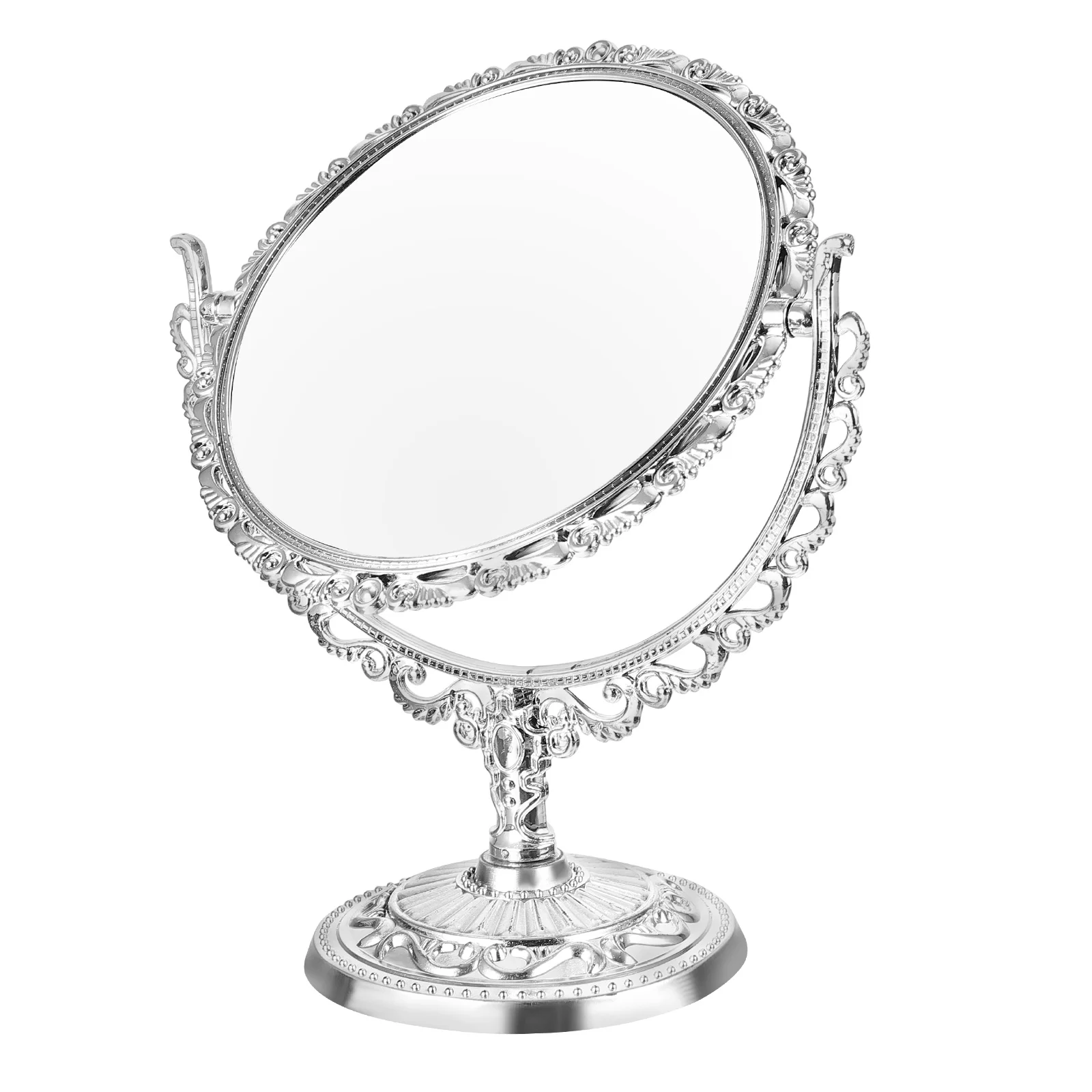 

Double-Sided Retro Heart Shape Makeup Mirror for Desktop Bathroom Bedroom