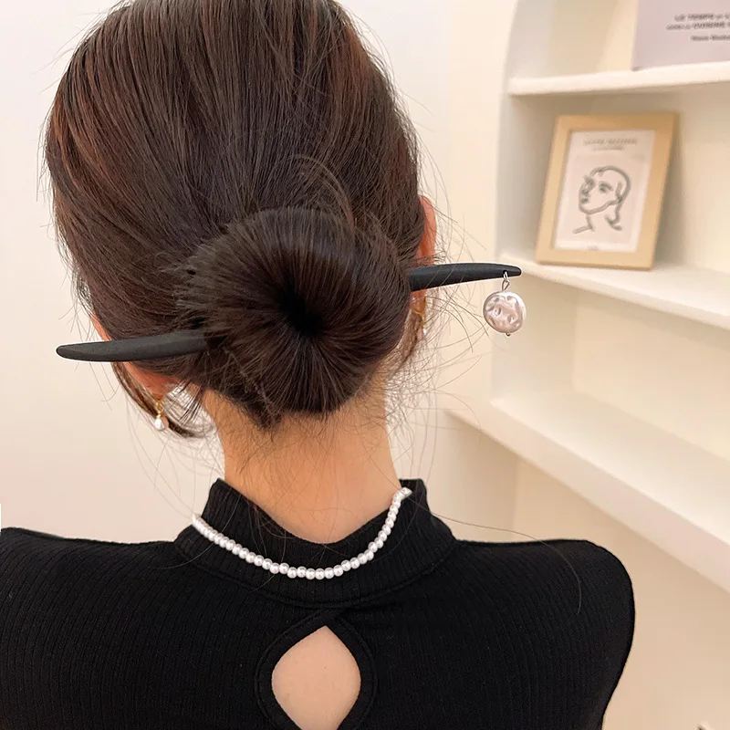 

Irregular Pearl Geometric Hairpin Ancient Style Simple Fashion Temperament Hairpin Niche All-match Retro Hair Accessories Women
