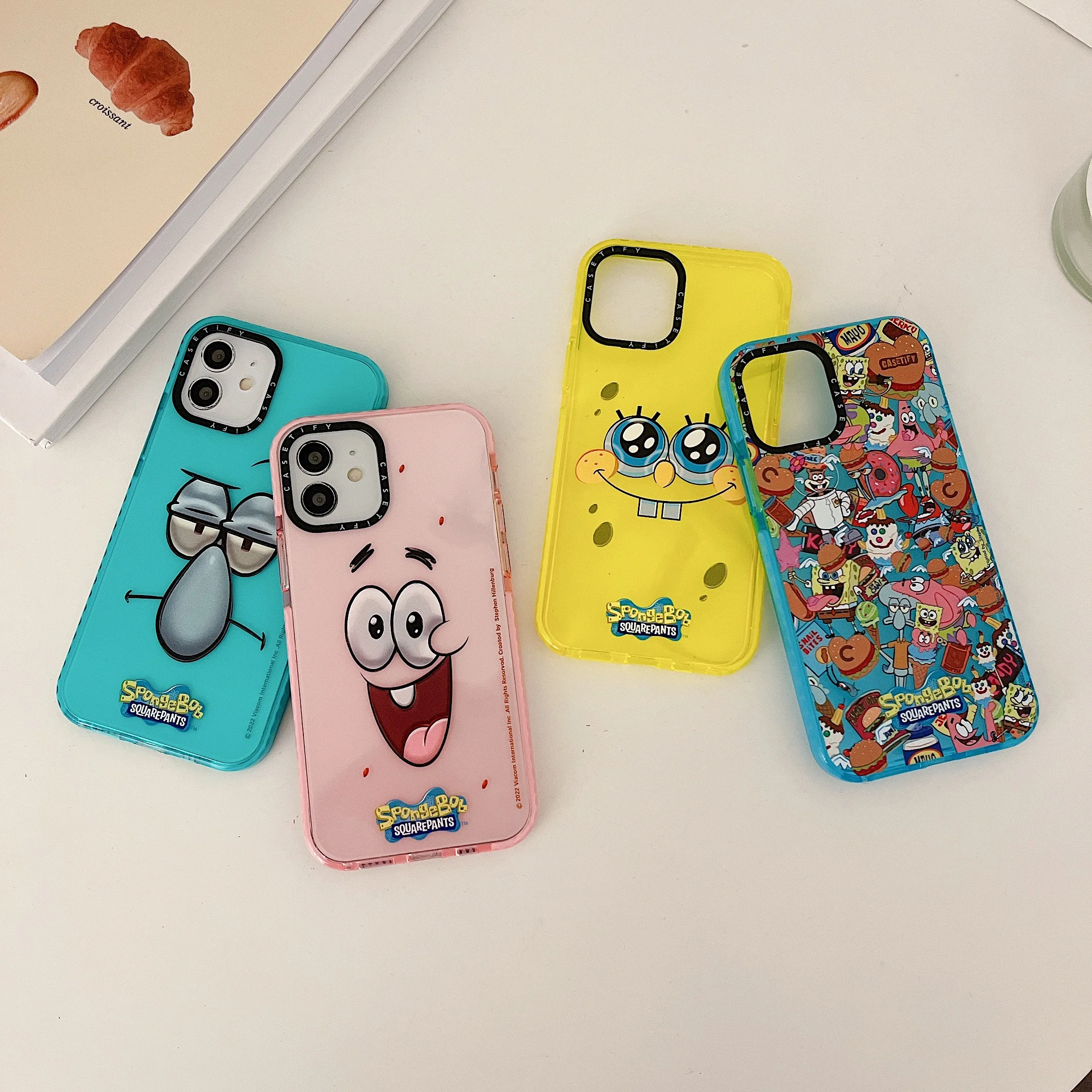 

Casetify Cartoon Big Face SpongeBobs Phone Cases For iPhone 14 13 12 11 Pro Max XR XS MAX 8 X 7 SE 2020 14promax Back Cover