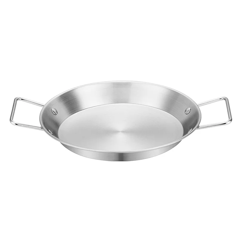 

Outdoor Camping Stainless Steel Korean Army Hot Pot, Spanish Seafood Dry Pot Special Pot Gold Pot Stainless Steel Bar Cauldron