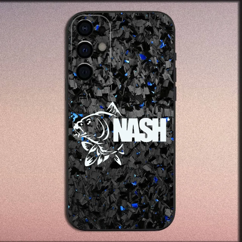 Carbon Fiber Pattern N-Nash Phone Case For Samsung S25 S24 S21 S22 S23 S30 Ultra S20 Plus Fe Lite Note 10 9 5G Black Soft Cover