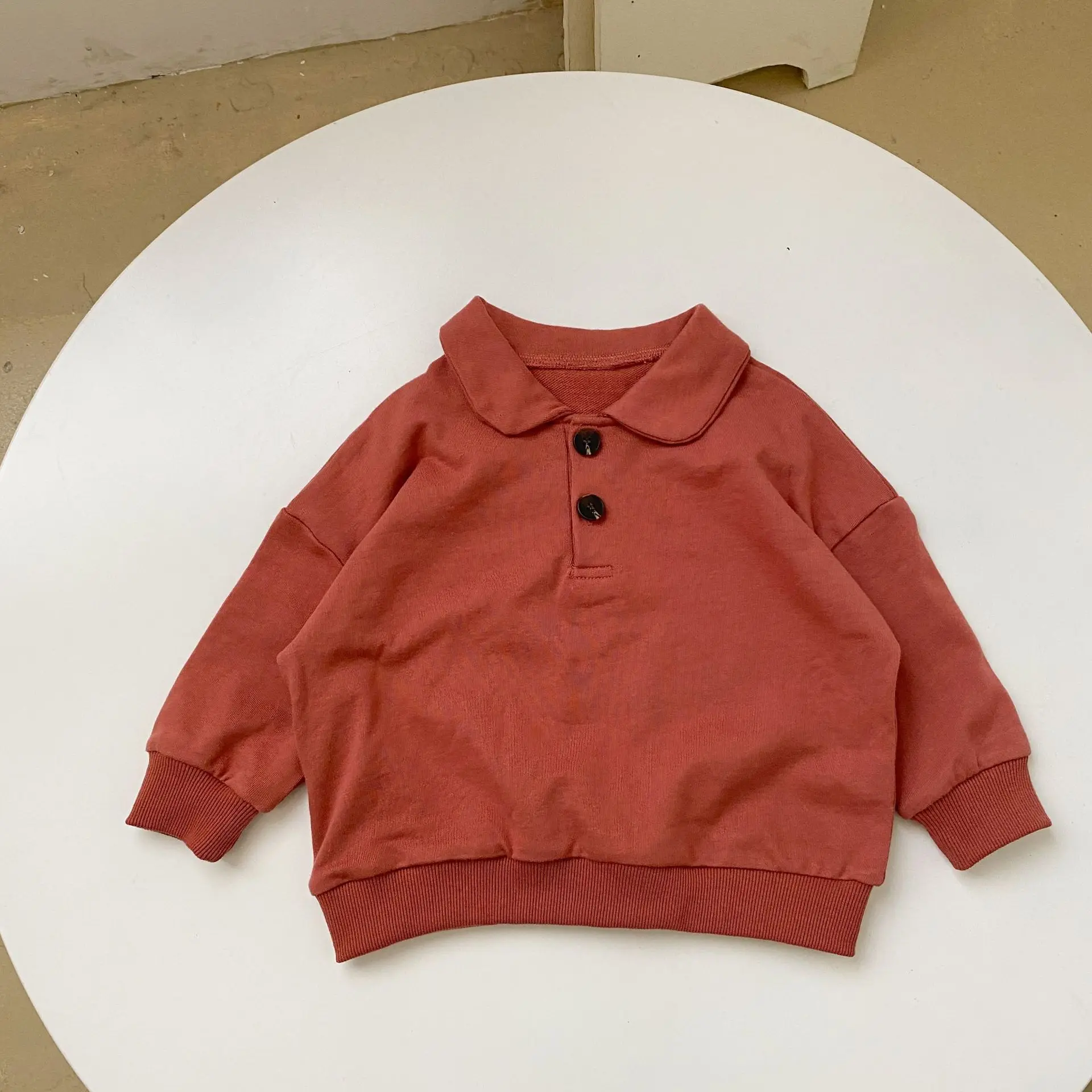 

Kids Baby Clothes for Spring and Autumn Fashion Simple Children's Loose Pullover Polo Shirt Baby Girl Boys Outfits