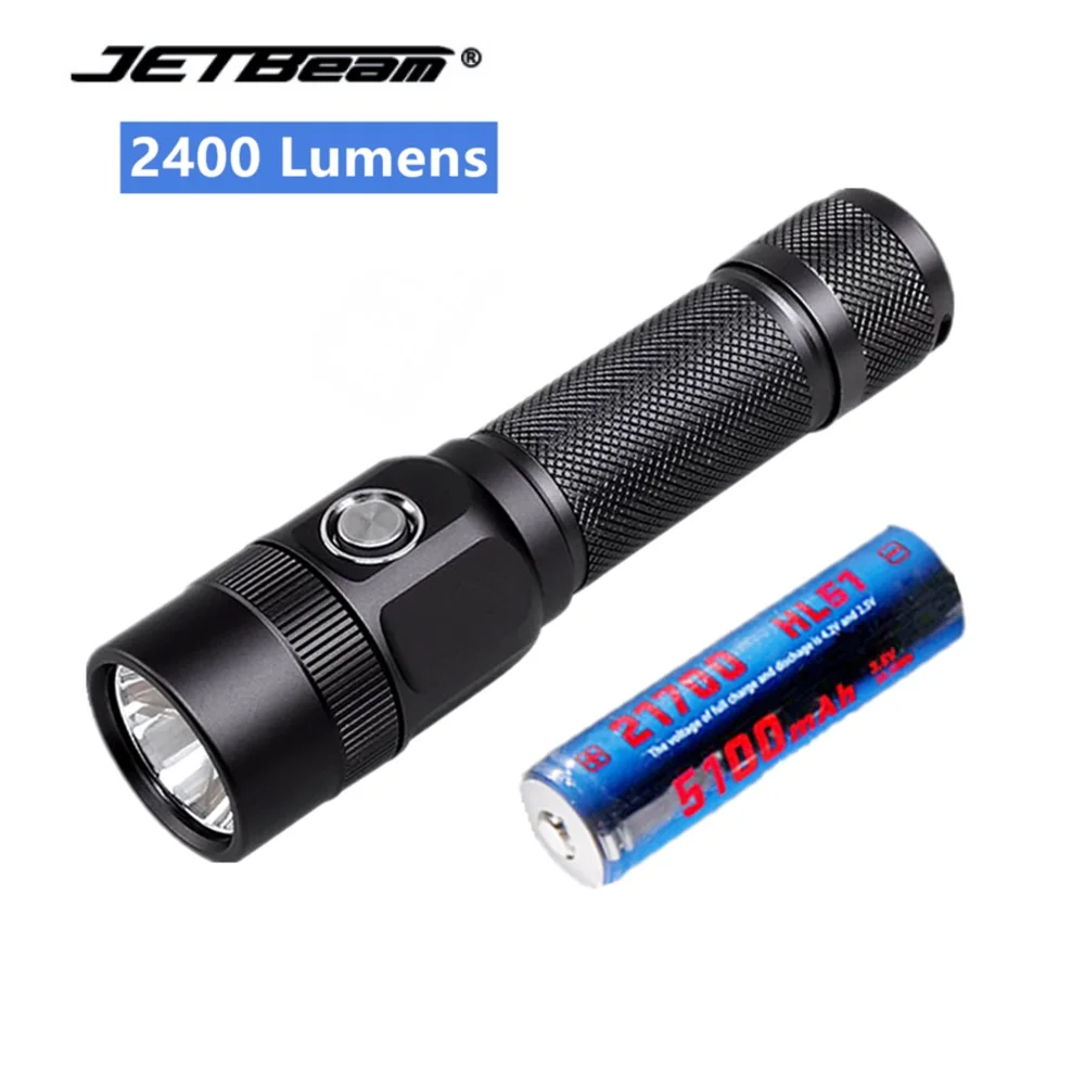 JETBeam KO-03 21700 EDC Flashlight SST 70 2400LM Power Rechargeable Torch with Magnetic Tailcap for Self-defense Outdoor Sports