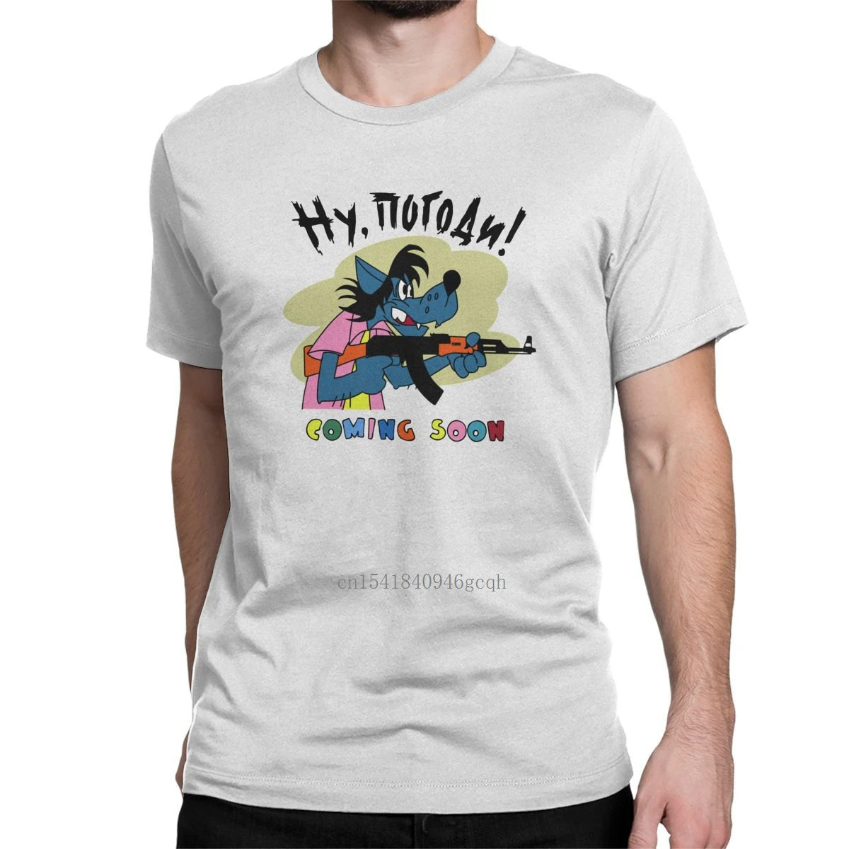 

Men Nu Pogodi T Shirts Russian 60s 70s 80s 90s Cotton Clothes Hipster Short Sleeve Crew Neck Tee Shirt New Arrival T-Shirt