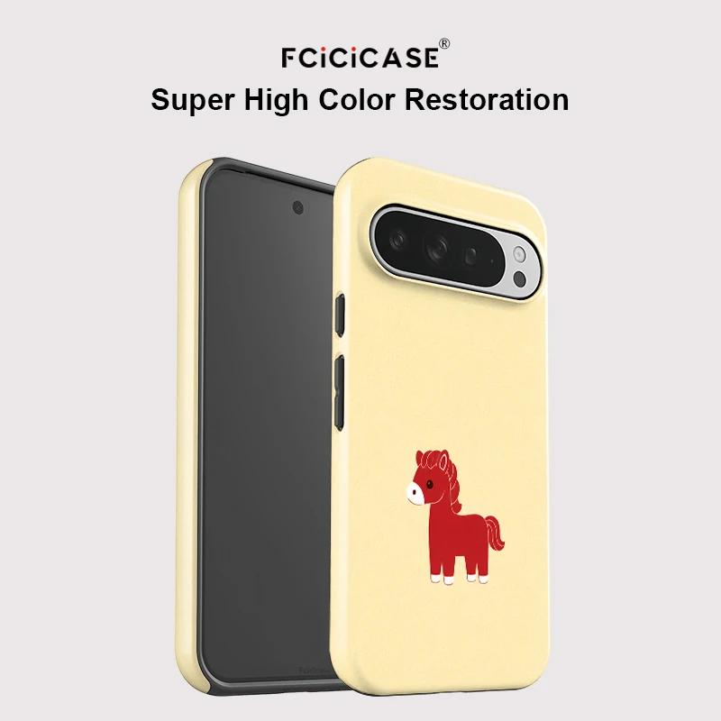 Фото Чехол для телефона Fcicicase из ПК и ТПУ для Google Pixel 10 9 Pro XL 10a 9a 8a 7a 5a с поддержкой Magsafe, с узором в виде лошади, защитный чехол. №3