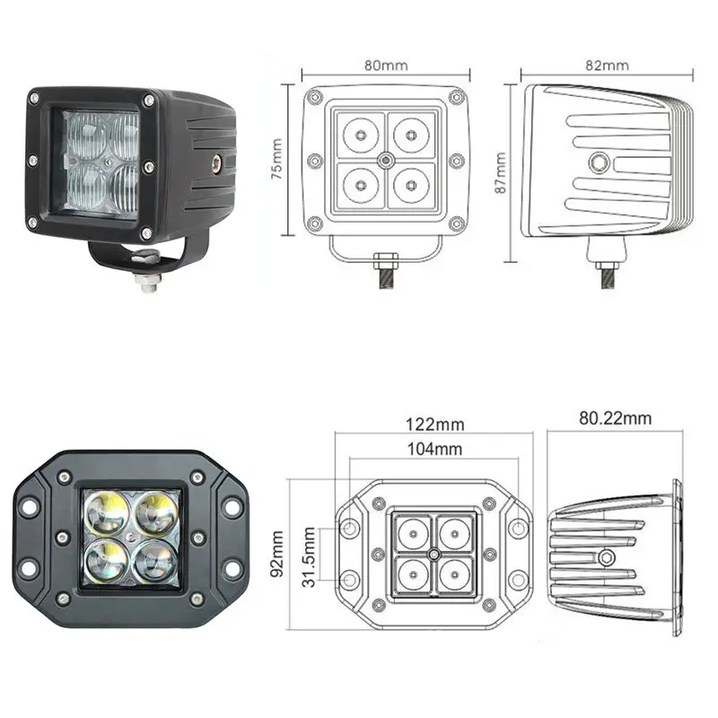 2 шт./4 шт. 3-дюймовые светодиодные фары для мотоциклов