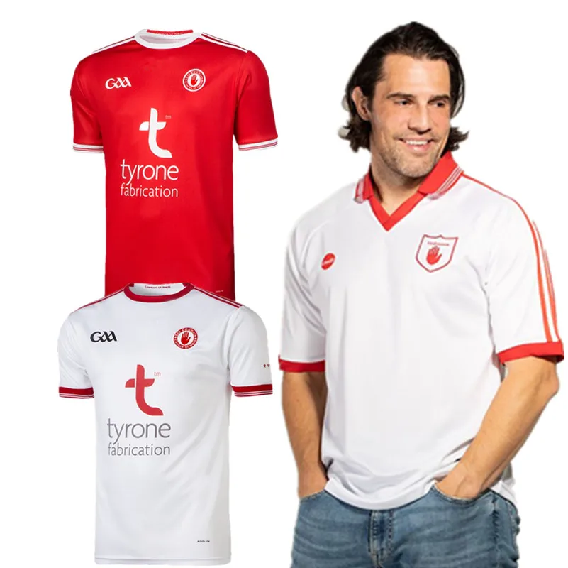 

2021 Tyrone GAA 2 Stripe Home / Away / Commemoration / Vest Mens Jersey Size: S-5XL